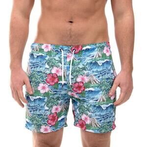 NEW Frank’s tropical print swim trunks Large NEW WITH TAGS
